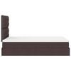 VidaXL Cadre de lit ottoman avec matelas marron fonc&eacute; 120x190 cm tissu