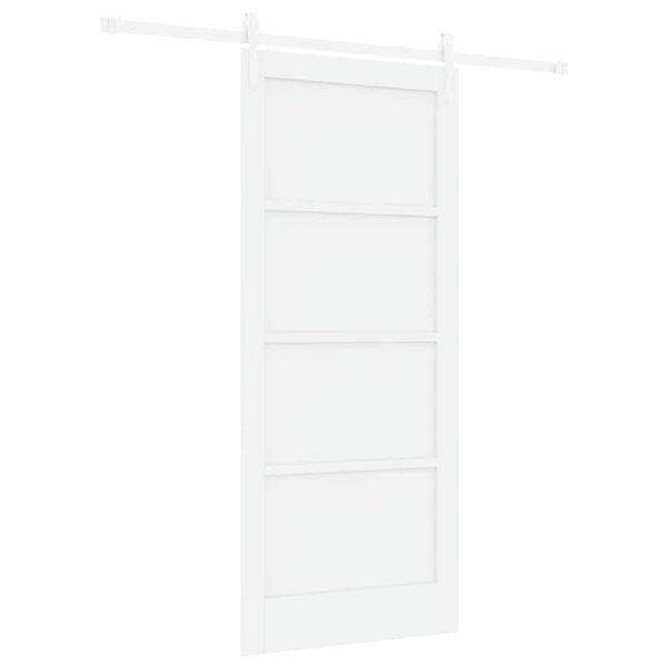 vidaXL Porte coulissante ORKDAL Blanc 86 x 198,5 cm Pin massif
