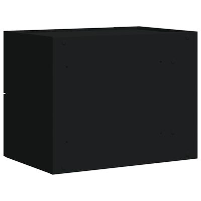 vidaXL Table de chevet murale noir 45x30x35 cm