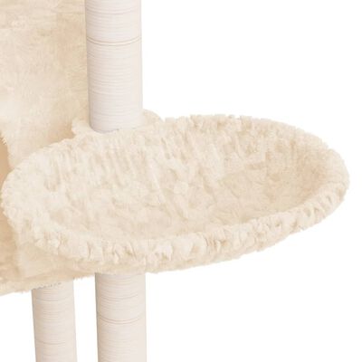 vidaXL Arbre à chat avec griffoirs en sisal Crème 108,5 cm