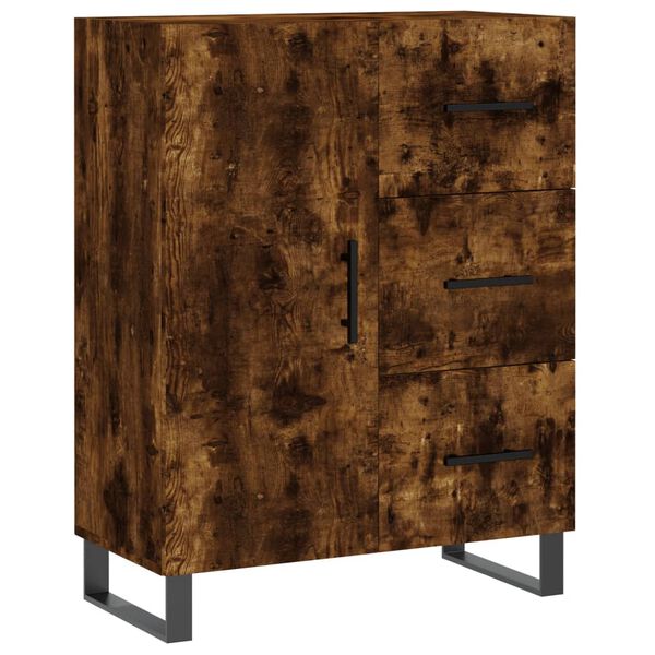 vidaXL Buffet ch&ecirc;ne fum&eacute; 69,5x34x90 cm bois d'ing&eacute;nierie