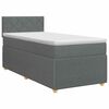 vidaXL Lit boxspring avec matelas Gris fonc&eacute; 90 x 190 cm Tissu
