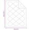 vidaXL Duvet d'&eacute;t&eacute; simple Blanc 220 x 135 x 3 cm Polyester