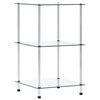 vidaXL &Eacute;tag&egrave;re 3 niveaux Transparent 40x40x67 cm Verre tremp&eacute;
