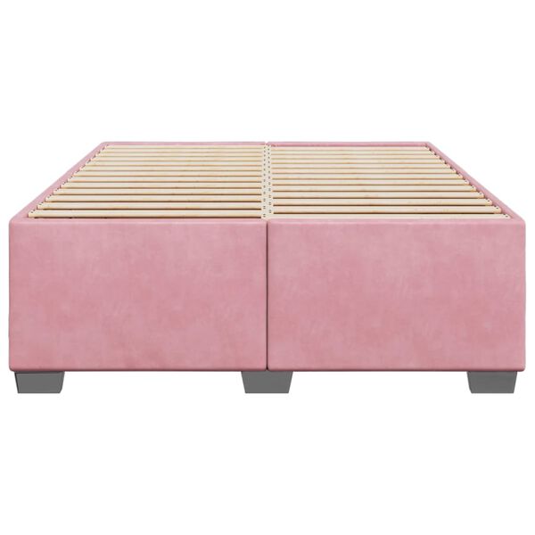 vidaXL Cadre de lit sans matelas rose 140x200 cm velours