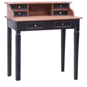 vidaXL Bureau d'&eacute;criture et tiroirs 90x50x101 cm bois massif d'acajou