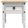 vidaXL Table d'appoint avec tiroir Blanc 50 x 50 x 50 cm Pin massif