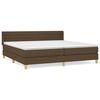 vidaXL Sommier &agrave; lattes de lit avec matelas Marron fonc&eacute; 200x200 cm