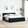 VidaXL Cadre de lit ottoman avec matelas noir 160x200 cm velours