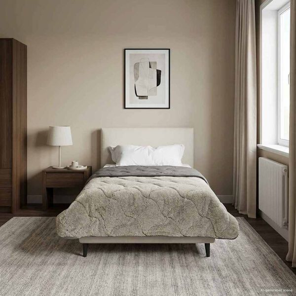 vidaXL Duvet d'&eacute;t&eacute; simple Matelass&eacute; Gris clair 140 x 220 cm