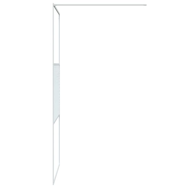 vidaXL Paroi de douche Blanc 90x195 cm Verre ESG transparent