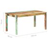 vidaXL Table de salle &agrave; manger Bois de r&eacute;cup&eacute;ration solide 160x80x76cm