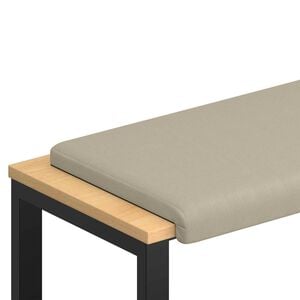vidaXL Coussin de banc Velours Textur&eacute; Sable Profondeur 35 cm