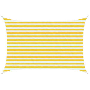 vidaXL Voile d'ombre Jaune et blanc 2 x 2,5 m HDPE