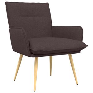 vidaXL Fauteuil Marron fonc&eacute; Tissu