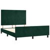 vidaXL Cadre de lit sans matelas vert fonc&eacute; 140x190 cm velours