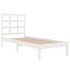 vidaXL Cadre de lit sans matelas blanc 75x190 cm bois massif