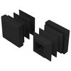 vidaXL Capuchons d'extr&eacute;mit&eacute; 2 pc Noir 15 x 15 x 15 mm PP