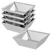 vidaXL Cache-pot de jardin 5 pc Argent&eacute; 50 x 50 x 15 cm
