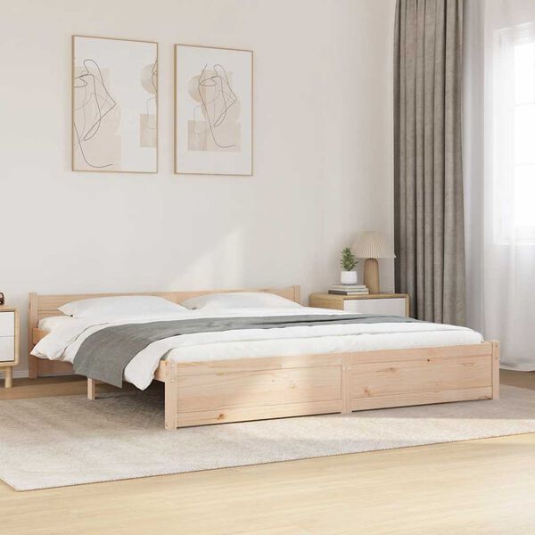 vidaXL Cadre de lit sans matelas bois massif 180x200 cm