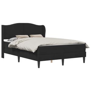 vidaXL Cadre de lit avec t&ecirc;te de lit Noir 140 x 200 cm Velours