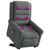 vidaXL Fauteuil de massage inclinable Gris fonc&eacute; Tissu
