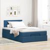 vidaXL Lit ottoman avec matelas et LED Bleu 120x200 cm Tissu