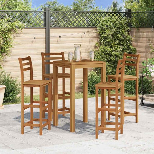 vidaXL Tabourets de bar lot de 4 bois d'acacia solide