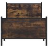 vidaXL Cadre de lit en métal sans matelas chêne fumé 90x200 cm
