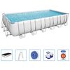 Bestway Ensemble de piscine Power Steel Rectangulaire 732x366x132 cm