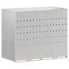 vidaXL Rangement de poubelle &agrave; roulettes pour 3 poubelles Argent