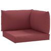 vidaXL Coussins de palette lot de 3 rouge bordeaux m&eacute;lang&eacute; tissu