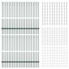 vidaXL Poteaux de clôture 44 pcs Vert 160 cm Acier