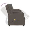 vidaXL Fauteuil de massage inclinable 4 places gris similicuir