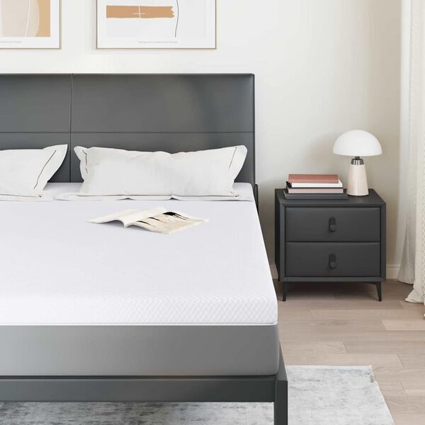 vidaXL Surmatelas Blanc 180 x 200 cm Tissu Jacquard