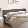 vidaXL T&ecirc;te de lit avec oreilles Gris 183x23x78/88 cm Similicuir