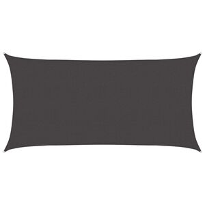 vidaXL Voile d'ombre Anthracite 2,5 x 6 m HDPE