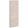 vidaXL Meuble &agrave; chaussures en bois avec 5 compartiments Aspect ch&ecirc;ne