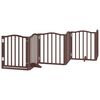 vidaXL Barrière pour chien porte pliable 9 panneaux bois de peuplier