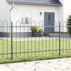 vidaXL Cl&ocirc;ture de jardin 4 pcs Gris 6,8 x 0,8 m Acier rev&ecirc;tu de poudre