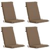 vidaXL Coussin de chaise &agrave; dossier haut GEMERT 4 pc 100 % polyester
