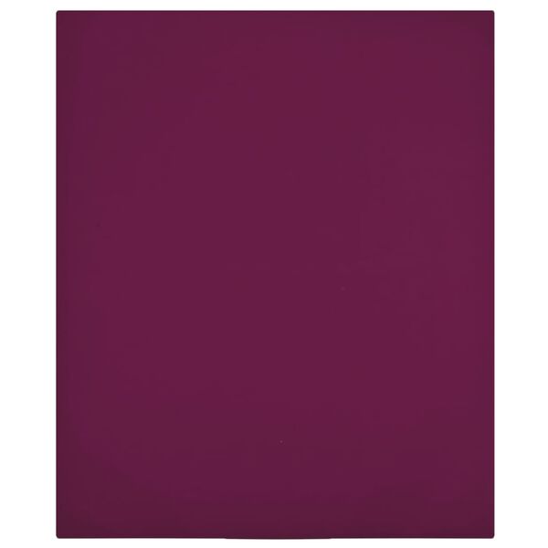 vidaXL Draps-housses Jersey 2 pcs Bordeaux 160x200 cm Coton
