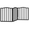 vidaXL Barri&egrave;re pour chien pliable 3 panneaux noir bois de peuplier