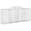 vidaXL Panier de gabions arqu&eacute; 300x50x120/140 cm Fer galvanis&eacute;