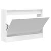 vidaXL Armoire &agrave; chaussures blanc 80x21x57 cm bois d'ing&eacute;nierie