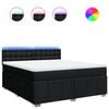 vidaXL Sommier &agrave; lattes de lit avec matelas Noir 180x200 cm Tissu