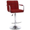 vidaXL Tabourets de bar lot de 2 rouge bordeaux similicuir