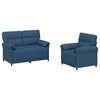 vidaXL Ensemble de Canap&eacute;s 2 pc Bleu Tissu