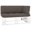 vidaXL Canap&eacute; d'angle palette de jardin Bois de pin impr&eacute;gn&eacute; de blanc