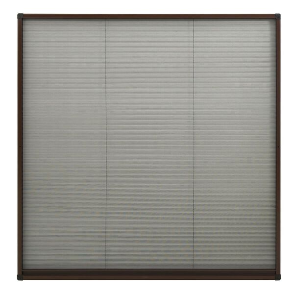 vidaXL Moustiquaire pliss&eacute;e pour fen&ecirc;tre Aluminium Marron 120x120 cm